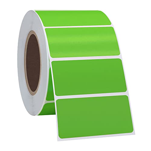 Thermal Label 2x1 Sticker Direct Thermal Labels Self-Adhesive Thermal Paper Roll 1000 pcs, Green - color: Green