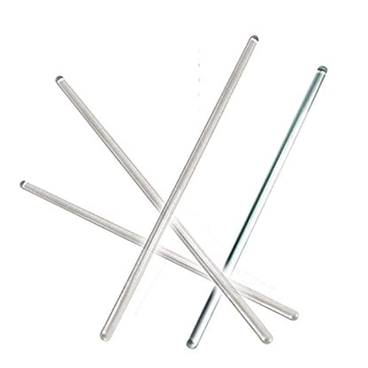 5Pcs Glass Stirring Rods 13.8", 12", 10", 8", 6" Long, 0.25" Diameter with Both Ends Round for Science, Lab, Kitchen, Science Education
