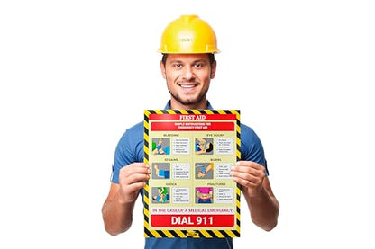 Workplace Safety Poster - Non-Lamintated, 12 x 16" (First Aid) - color: First Aid