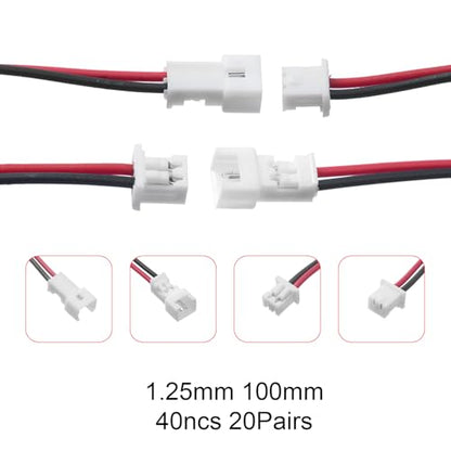 20 Pairs 1.25mm 2Pin Connector Balance Plug Lead Socket.