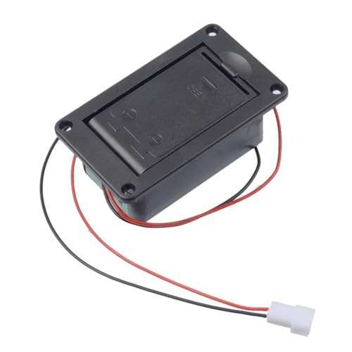 9V Battery Box with Switch Leads Battery Box Suitable for Pickups Basses - size: 69x41x25mm
