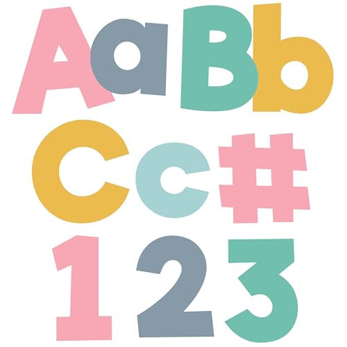 Carson Dellosa Boho Bulletin Board Letters 4", 219-pieces, Prepunched - color: Boho, size: 219 pieces