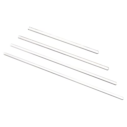 MECCANIXITY 3.3 Borosilicate Glass Stick 5.91" 7.87" 9.84" 11.81" Length Stir Rod Mixing Tools with Both Ends Round for Lab Kitchen Science 4in1 Set