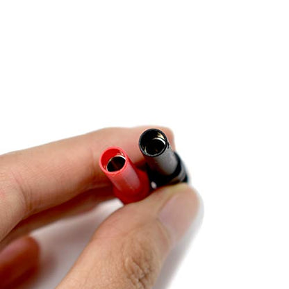 2Pcs Multimeter Test Lead Extension Male to Female Connector 4mm Banana Plug to Jack Heavy Duty 14AWG Silicone Wires Meter Leads Probes 3 Feet - size: Male to Female, style: 2Pcs-Length of 3 Feet
