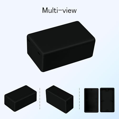 Project Box 8 Pieces Electrical Box Small Junction Box ABS Plastic Enclosure Power Electronic Case Black 2.4" x 1.4" x 1"(61 x 36 x 25mm) - color: Black, size: 2.4" x 1.4" x 1.0"
