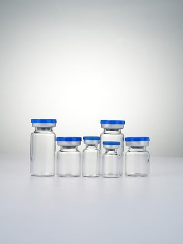 ZWCP 5ml Glass Vials for Injections, Self-Healing Injection Port, Empty Vials for Injections with Sealed Cap (10 Pack) - size: 5ml