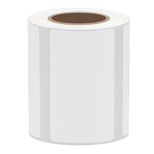 Hybsk 50x30mm Portable Printer Label Paper Multi-Purpose Tear Resistant Direct Thermal Labels Self-Adhesive Stickers Compatible with P50 Label Maker (50x30mm,White Lable,2 Rolls) - color: White, size: 2 Rolls