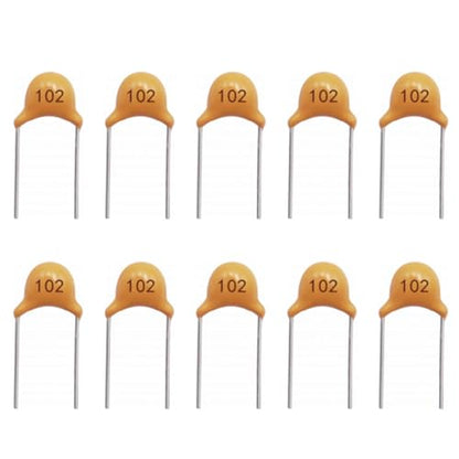 mxuteuk 35PCS 1nF 102 Multilayer Monolithic Ceramic Capacitor 5.08mm - size: 1nF-102