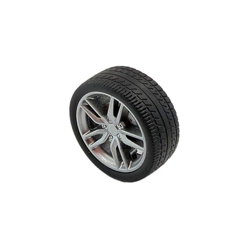 12PCS Toy Wheel RC Car Rubber Tire Wheel with Round Rod Shaft Axles for RC Car Truck Robot Boat Helicopter DIY Model Toy Building Project (2.5x37mm) - style: 2.5x37mm