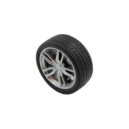 12PCS Toy Wheel RC Car Rubber Tire Wheel with Round Rod Shaft Axles for RC Car Truck Robot Boat Helicopter DIY Model Toy Building Project (2.5x37mm) - style: 2.5x37mm