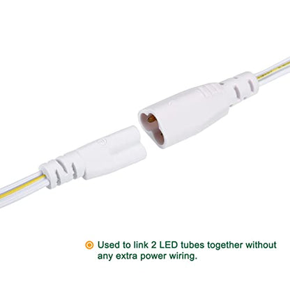 MECCANIXITY T5 T8 LED Tube Connector Cable 30CM Male to Female Double End Extension Cord for LED Integrated Light Tube, Pack of 6