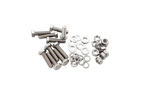 10-Pack M6 x 30mm Hexagon Screws Hex Bolts with M6 Hex Nuts M6 Flat Washers/Spring Lock Washers Set, 304/18-8, Plain Finish - size: M6 x 30mm 40pcs