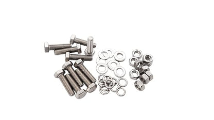 10-Pack M6 x 35mm Hexagon Screws Hex Bolts with M6 Hex Nuts M6 Flat Washers/Spring Lock Washers Set, 304/18-8, Plain Finish - size: M6 x 35mm 40pcs