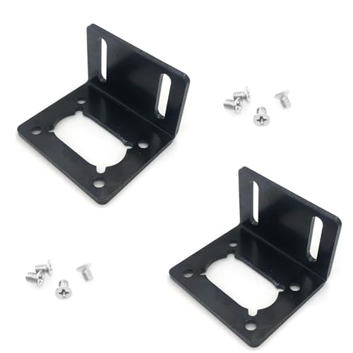 2Pcs 370 Motor Mounting Bracket with Screw Worm Gear Motor Bracket Holder Fixed Fastener DIY Parts DC Motor Mounting Bracket Holder for JGY-370 & A58SW31ZY DC Worm Motor - size: 370 Motor Bracket