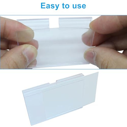 Basket Labels Clip On, 60pcs, Plastic Wire Shelf Holder