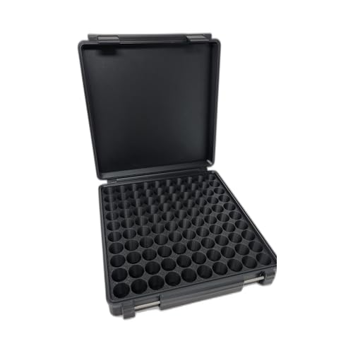 3D Printed - 3ml Vial Storage Case - Freezer Safe Hard Shell Peptide Case for Home, Fridge, Travel (Black/Black, 100 3ml Vials) - color: Black/Black, size: 100 3ml Vials