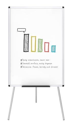 VIZ-PRO Whiteboard Easel, 36 x 24 Inches, Portable Tripod Dry Erase Board - size: 36 x 24 Inches - Board Only