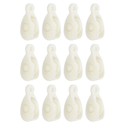PATIKIL Mini Nylon Pulley Wheel 0.28" ID 2.36" L 12Pcs Single Sheave - size: 0.28" ID 2.36" L