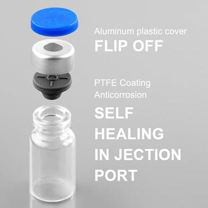 10ml Sealed Sterile Glass Empty Vials for Injection, 10 Pack - size: 10ml