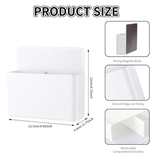 Camelmother 2Pcs Magnetic Dry Erase Marker Holder For Whiteboard Fridge - color: White