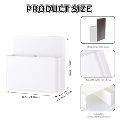 Camelmother 2Pcs Magnetic Dry Erase Marker Holder For Whiteboard Fridge - color: White
