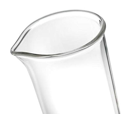 Graduated Cylinder, 5mL - ASTM, Class A Tolerance ±0.05mL - Protective Collar, Hexagonal Base - Blue Graduations - Borosilicate 3.3 Glass - Eisco Labs (Pack of 4) - size: 5mL (Pack of 4)