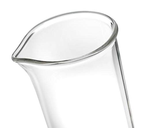 Graduated Cylinder, 5mL - ASTM, Class A Tolerance ±0.05mL - Protective Collar, Hexagonal Base - Blue Graduations - Borosilicate 3.3 Glass - Eisco Labs (Pack of 4) - size: 5mL (Pack of 4)