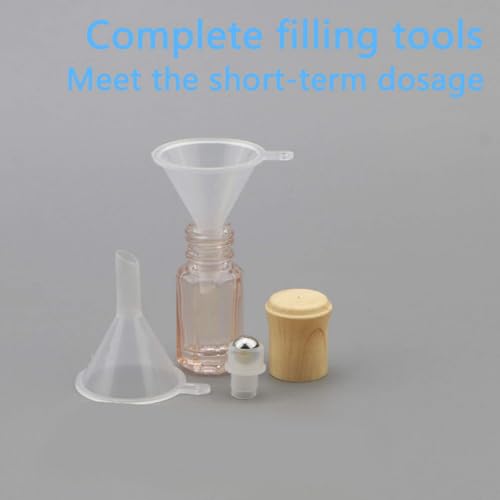 3mL Glass Roller Bottles for Essential Oils, Roller Ball Applicator - color: Pink