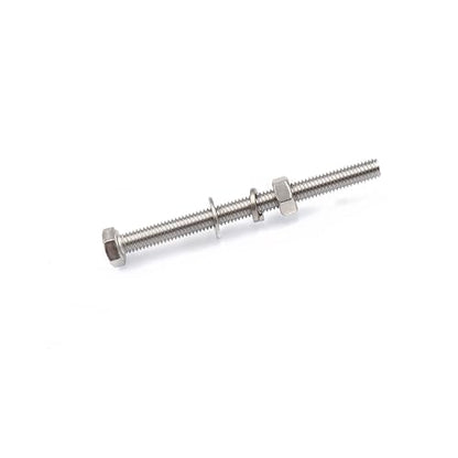 2-Pack M10 x 150mm Hexagon Screws Hex Bolts with M10 Hex Nuts Flat Washers/Spring Lock Washers Set, 304/18-8, Plain Finish - size: 2-Pack M10 x 150mm