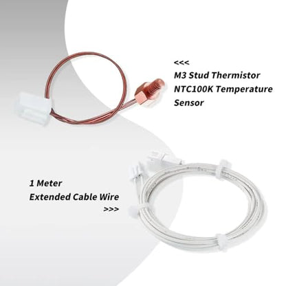 3D Printer M3 Stud Thermistor 100k NTC 3950, for Ender 3 by 5Aplusreprap - size: Copper