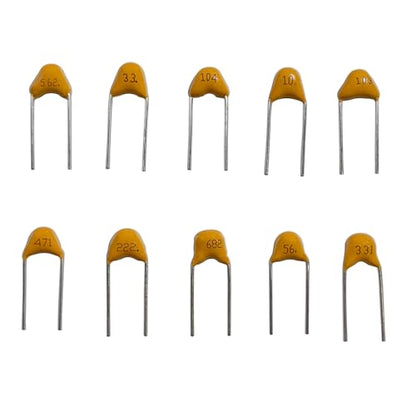 32 Values 800 Pieces Ceramic Capacitor Kit 10pF-10uF 50V