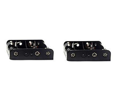 (Pack of 2 4 AA Battery Holder with Leads, 4 AA Battery Holder with Wires