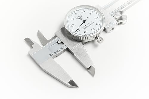 PEC Dial Caliper 0-6 Inch, Stainless Steel Precision Measuring Tool - size: 0-6“