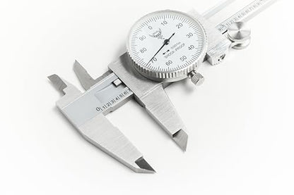 PEC Dial Caliper 0-6 Inch, Stainless Steel Precision Measuring Tool - size: 0-6“