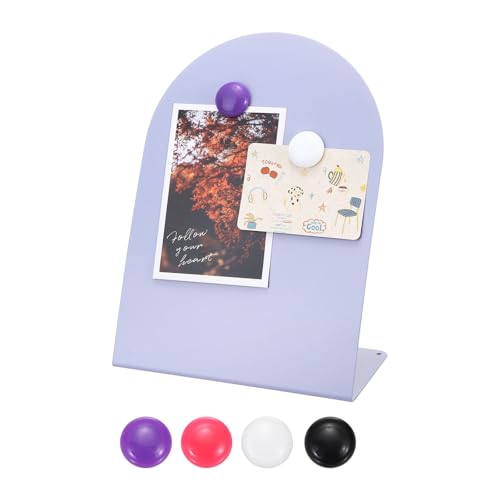 PATIKIL Magnetic Bulletin Board Purple W/ 4 Colorful Magnets 1Pcs - color: Purple/Colorful