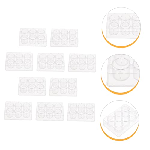 6 Well Reaction Plate Plastic Laboratory Experiment Board 10 Pack