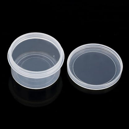 12 Pack 1.01 oz Round Plastic Containers (1.97 x H1.1 inch), Round Transparent Plastic Bead Jar with Lids for Beads, Coins, Safety Pins and Other Craft Jewelry - size: 30 ml (1.97" x 1.1")