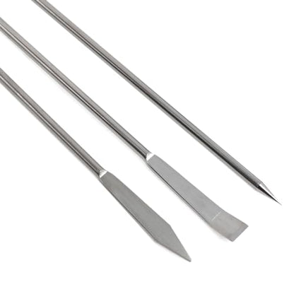 yukata 5 Piece Stainless Steel Lab Spatulas and Micro Sampling Spoon Set