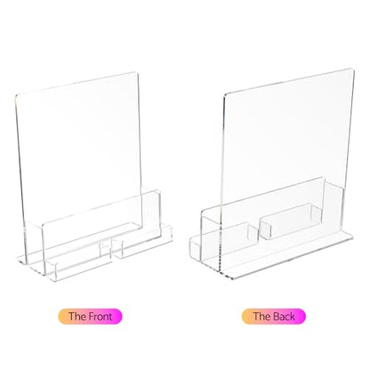 HIIMIEI Brochure and Business Card Holder: Acrylic Flyer Holder 8.5 x 11 - size: 8.5x11