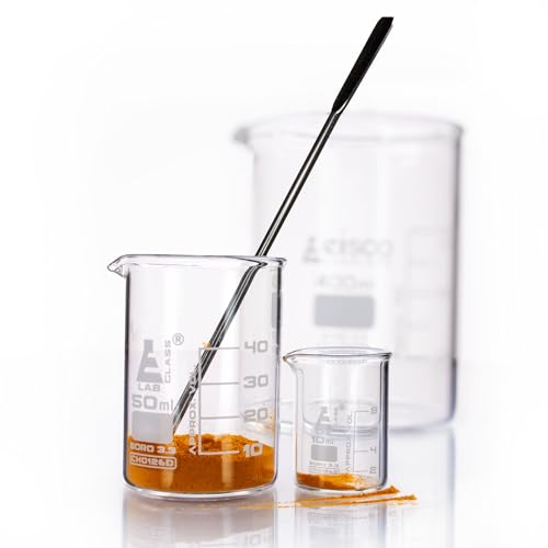 Eisco - Stainless Steel Micro Spatula with Spoon End, 6" - Precision Tool for Laboratory Sampling & Mixing