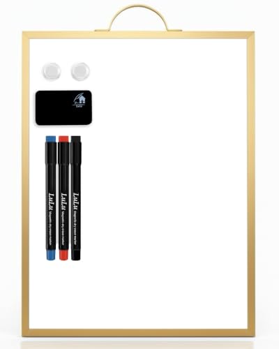 Magnetic Dry Erase Board 12x16 with Handle - style: Gold Handle + Planner