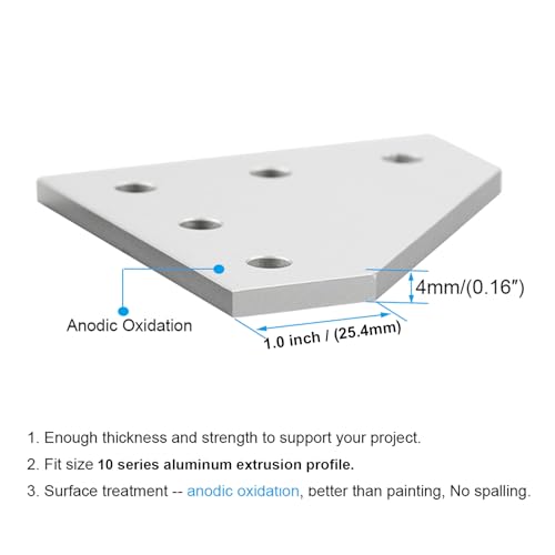 8Sets 1010 2525 Aluminum Extrusion Profile Hardware Corner Brackets - style: 8 sets L shape bracket with m5