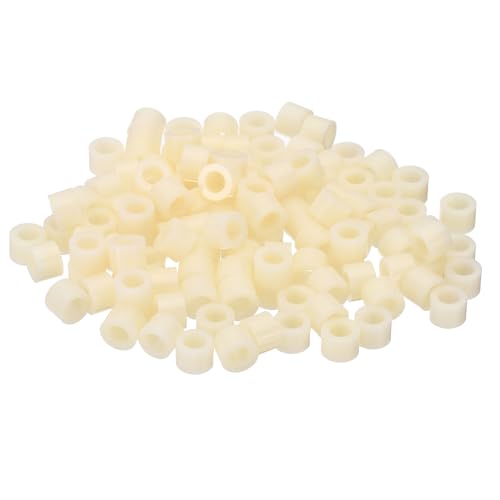 PATIKIL M4 Electrical Outlet ABS Spacers, 120 Pcs 4.2mm ID, 7mm OD, 5mm Length Washer Spacer Assortment Plastic Round Without Threaded,Switch and Receptacle Spacers for M4 Screws - size: 4.2mm ID x 7mm OD x 5mm Length