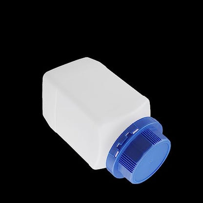 Othmro 5pcs 500ml/16.9oz Plastic Lab Chemical Reagent Bottles,5pcs 50mmx145mm(IDxH) Square Wide Mouth Liquid/Solid Sample Storage Container Sealing Bottles Blue with Anti-theft Cap - color: Translucent, Blue