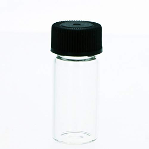 144pk 1 Dram Small Glass Vials with Screw On Cap, Hobby and Craft Lab Sample Vial Set - size: 1 Dram