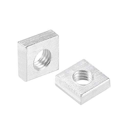 uxcell Square Nuts, M6x11mmx4mm Zinc-Plated Metric Coarse Thread Assortment Kit, 25 Pcs - size: M6x11mmx4mm