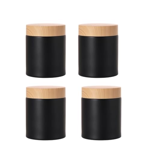 100g Glass Jars Cosmetic Container Jars,Refillable Empty Containers - color: Black