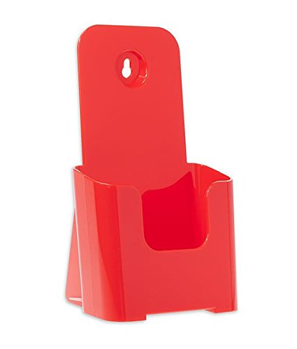 SOURCE ONE Tri Fold Brochure Holder 4X9 (1 Pack, Red) - color: Red, size: 1 Pack