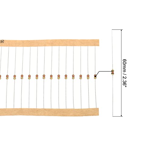 PATIKIL 2425Pack 97 Values 1/8W Resistors Kit Carbon Film 1R Ohm-1M Ohm 5%