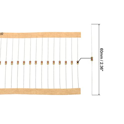 PATIKIL 2425Pack 97 Values 1/8W Resistors Kit Carbon Film 1R Ohm-1M Ohm 5%